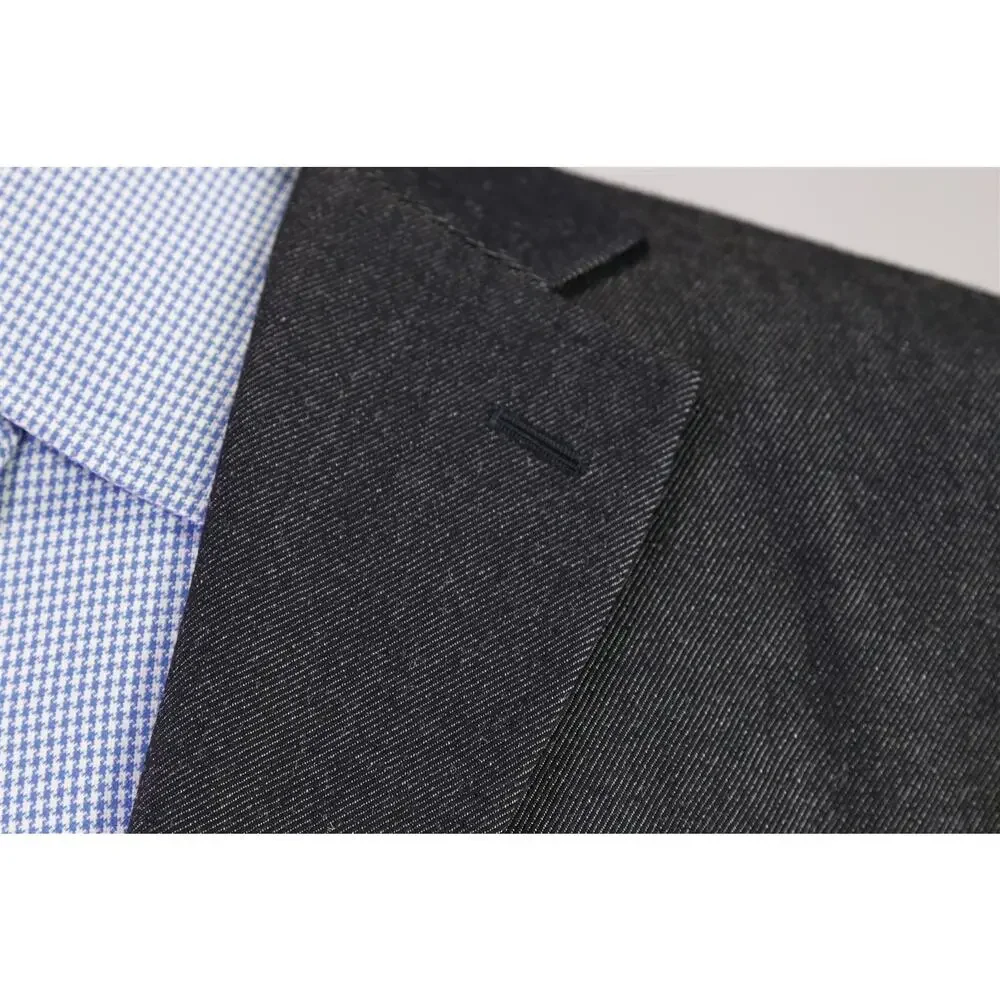Paul Stuart Gray Twill Iridescent Wool 2-Btn Travel Blazer Jacket 38S
